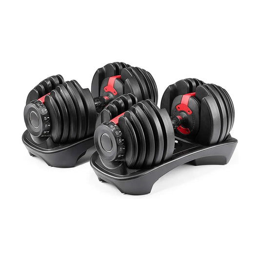 Smart Dial Adjustable Dumbbell Set 24 kg | 15-in-1 Space-Saving Weights with Optional Bench & Stand for Home Gym Workouts