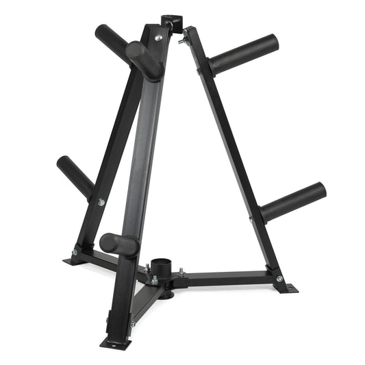 Vertical Weight Plate & Barbell Storage Rack – 300kg Capacity | Heavy-Duty Steel Frame, 6 Clamps for Secure Hold | Space-Saving Gym Stand for Plates & Dumbbells