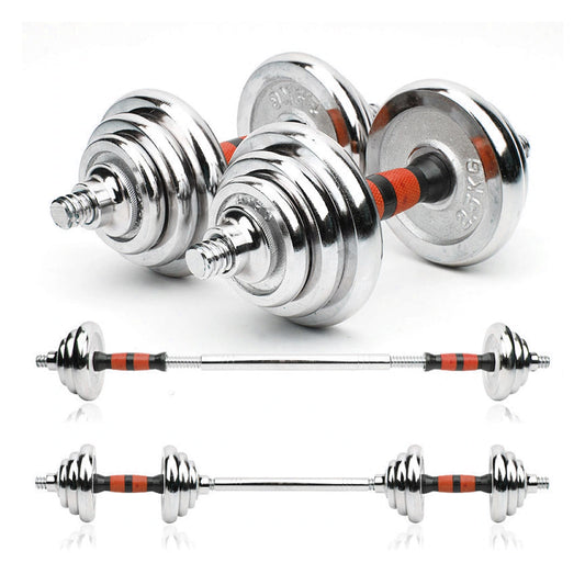 Transform Your Home Workouts with 20kg Steel Adjustable Dumbbell Barbell Set – Compact 2-in-1 Cast Iron Weights with Connector, Non-Slip Grip & Rust-Free Finish