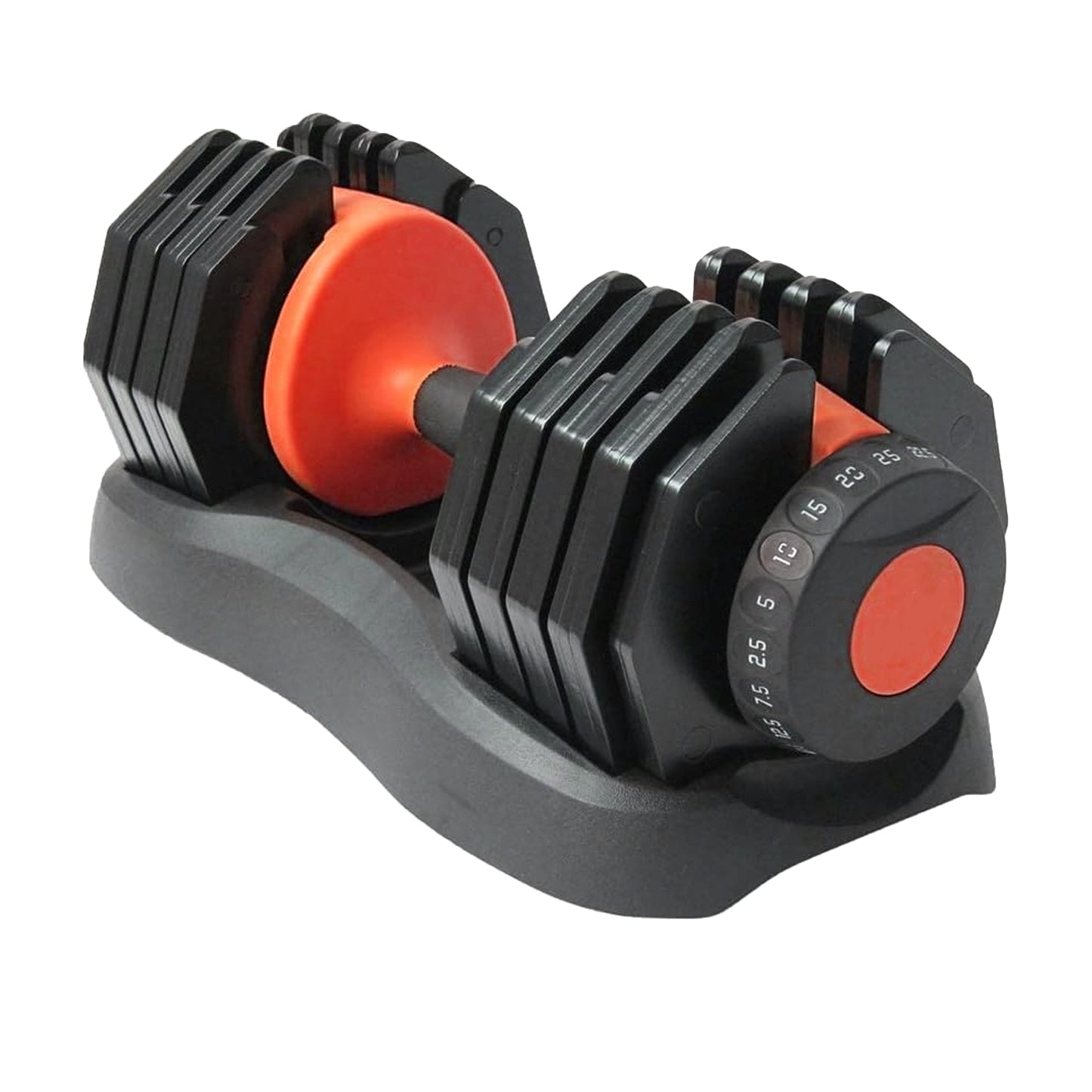 Home Gym Adjustable Dumbbell Set 25 kg Pair – 10-in-1 Each | 2.5–25 kg Range | Quick-Dial Weight System with Safety Locking for Strength Training