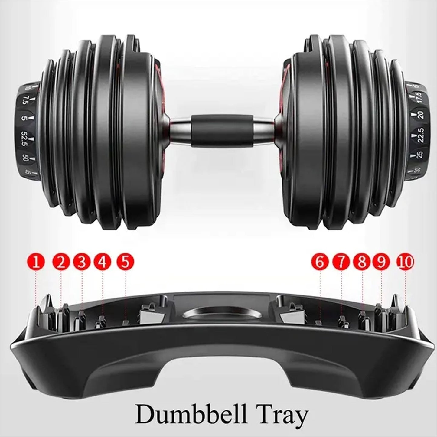 Smart Dial Adjustable Dumbbell Set 24 kg | 15-in-1 Space-Saving Weights with Optional Bench & Stand for Home Gym Workouts