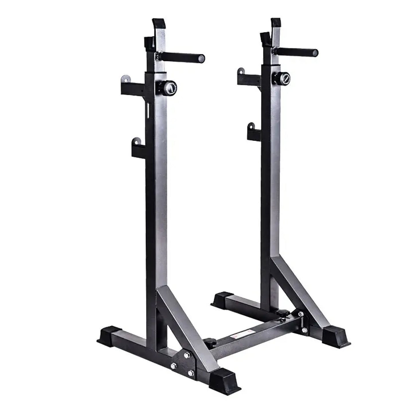 Adjustable Half Squat Rack with Dip Bars, Spotters & Barbell Options | 200KG Load | Compact Steel Power Stand for Squats, Presses, Dips & Full Body Training