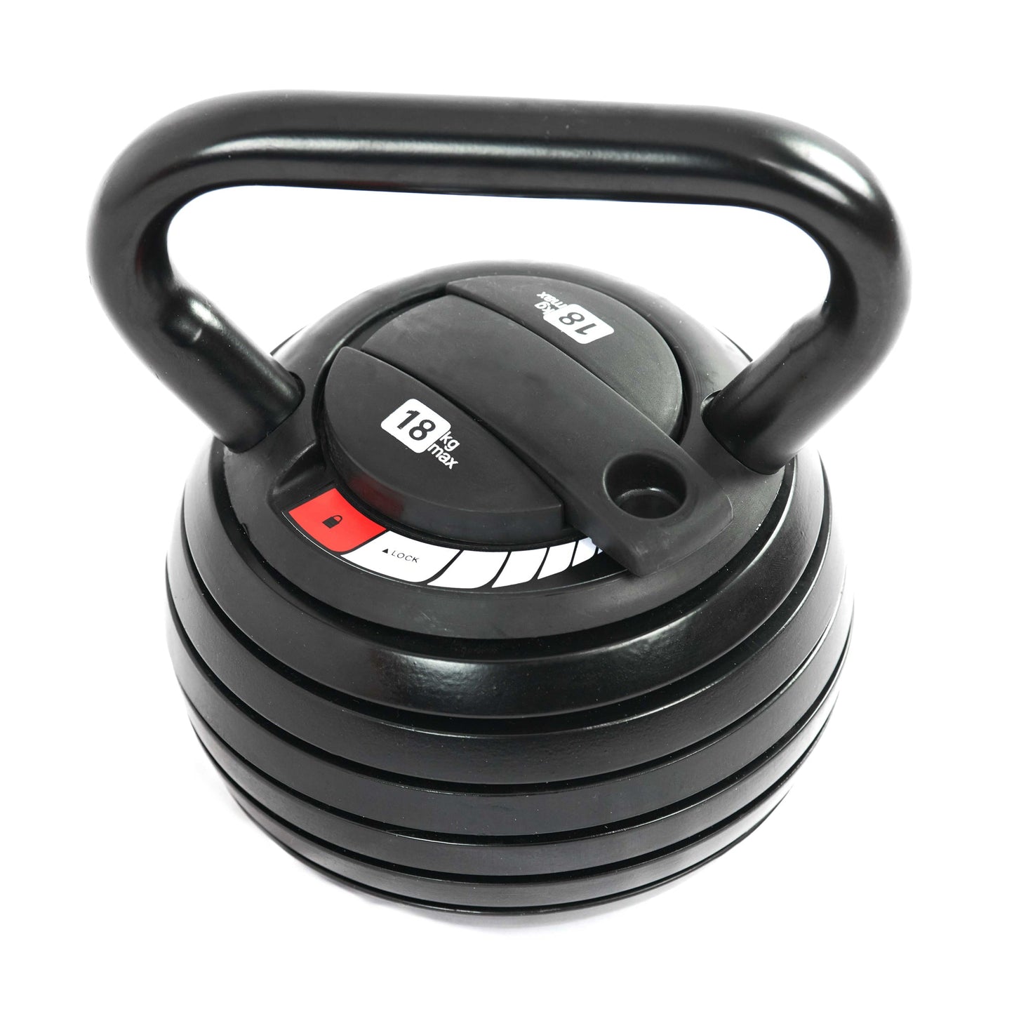 18kg Multi-Weight Adjustable Kettlebell – Compact Set (3.4kg to 18kg) with Quick-Lock for Home Workouts, Full-Body Strength & Endurance Training