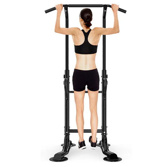 Transform Your Home Gym with This Adjustable Pull-Up & Dip Station | Multifunctional Power Tower, 180–212cm Height, 120kg Capacity, Steel Frame Design