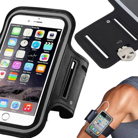 Waterproof Sports Armband for Phones up to 7.0” | Reflective Running Phone Holder with Adjustable Strap, Sweat-Resistant, Touchscreen Access & Elastic Fit