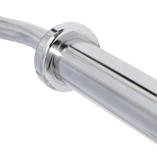 47" Olympic EZ Curl Bar in Chrome – Ergonomic 4ft Barbell with 2 Spring Collars | Fits 2” Weight Plates | Ideal for Curls, Extensions, Rows & Strength Training