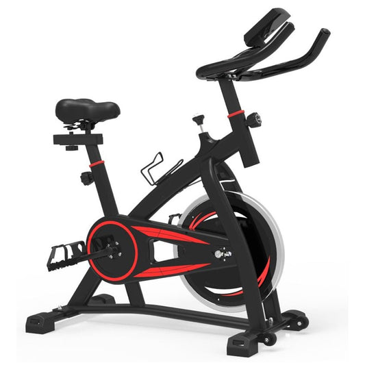 Premium Indoor Spin Exersice Bike for Home – Ultra-Quiet Belt Drive, Adjustable Resistance, LCD Display, Tablet Mount, 120kg Load, 8kg Flywheel, Compact & Ergonomic