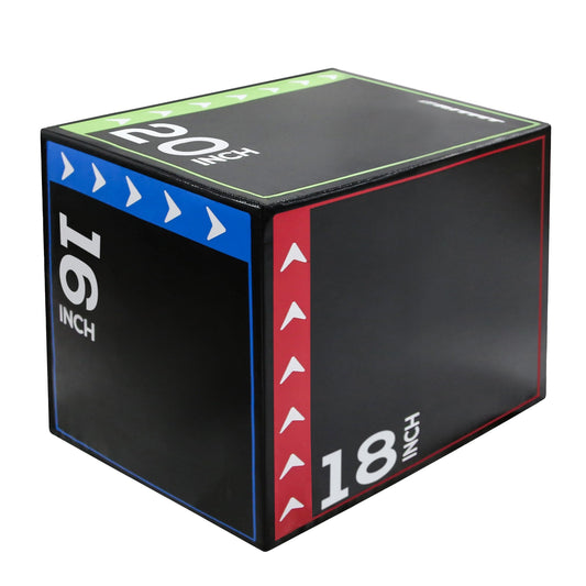 3-in-1 Soft Foam Plyo Box for Jump, Strength & Agility Training – Non-Slip Heights of 16", 20", 24" – Home Gym, CrossFit & HIIT – Single or Full Set Options