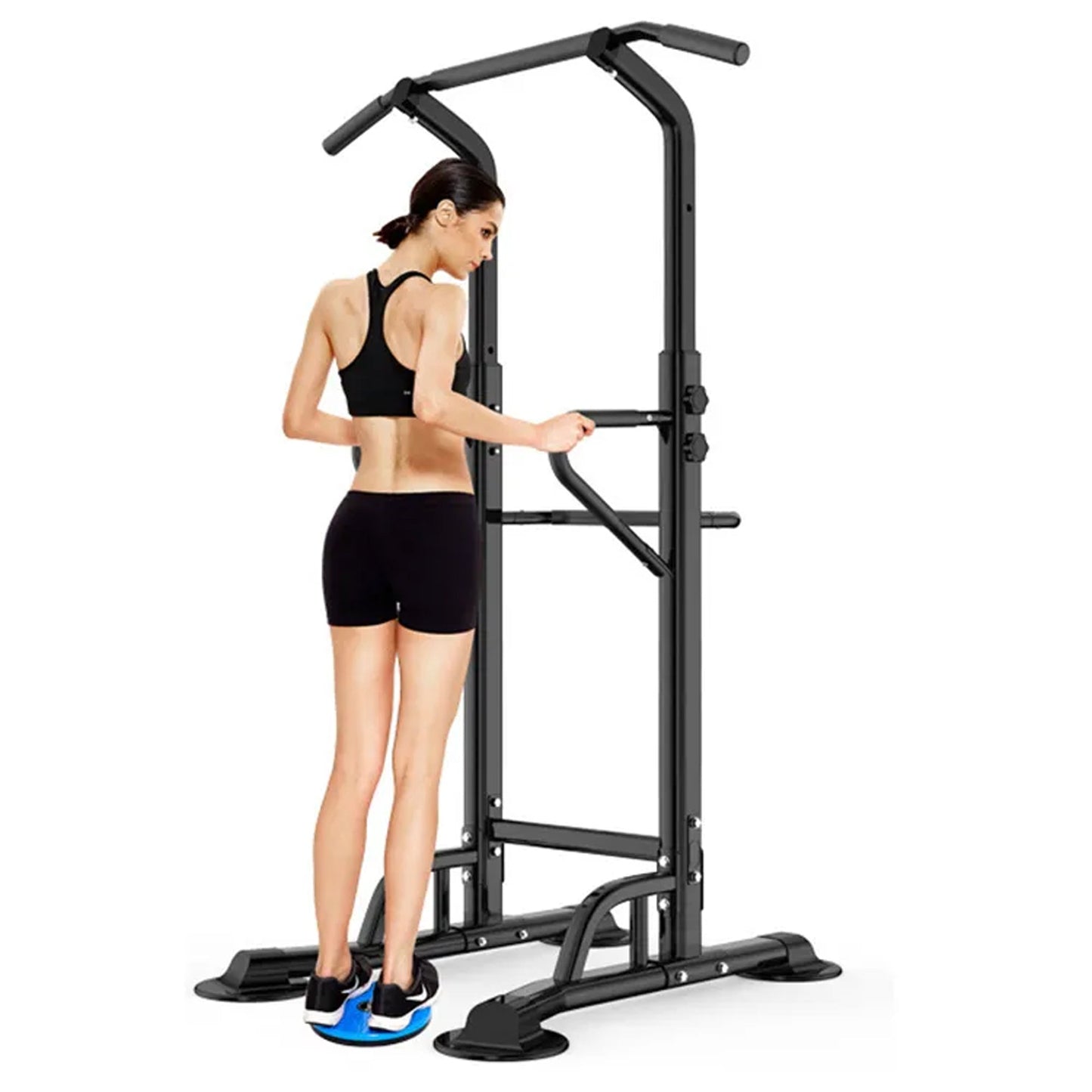 Transform Your Home Gym with This Adjustable Pull-Up & Dip Station | Multifunctional Power Tower, 180–212cm Height, 120kg Capacity, Steel Frame Design