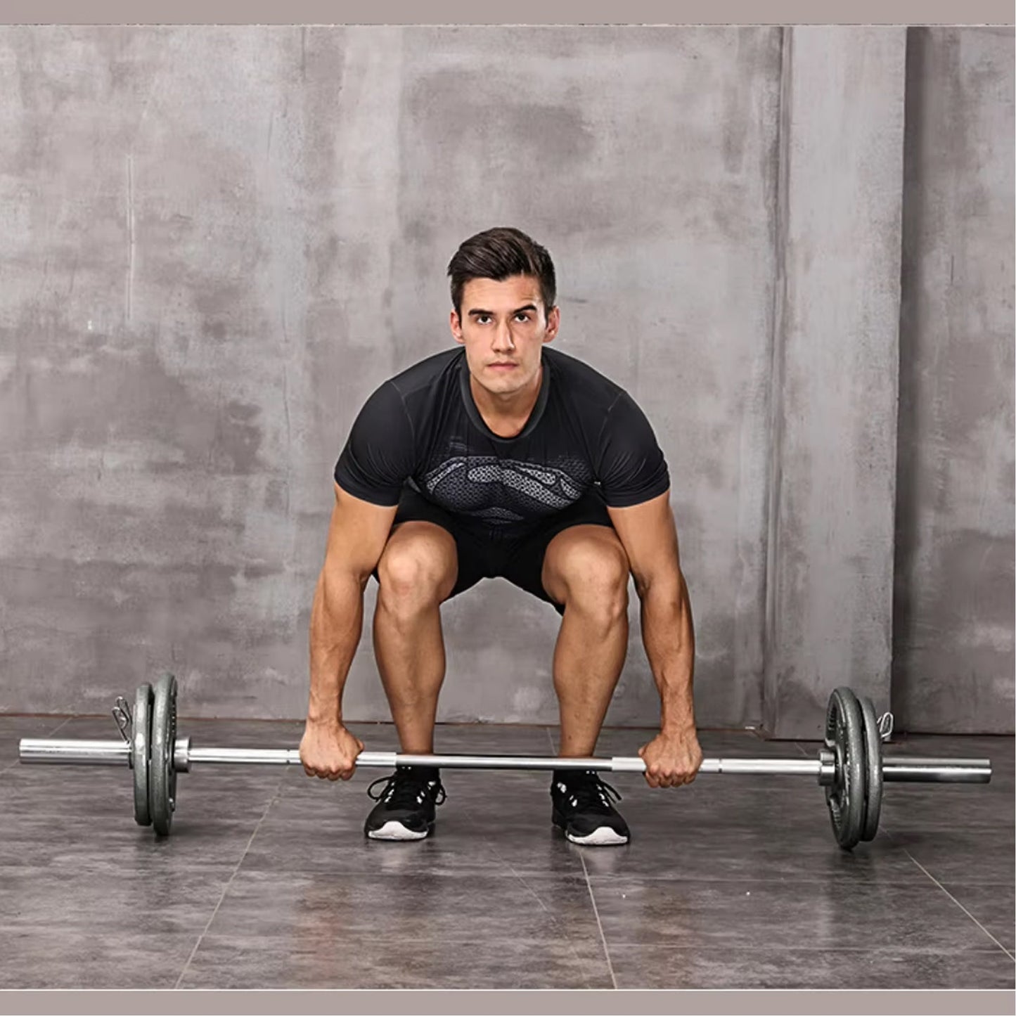Versatile Olympic 2" Barbell in 4ft, 5ft, 6ft & 7ft Lengths – Premium Powerlifting Bar with Spring Collars for Squat, Deadlift, Bench Press & Strength Training