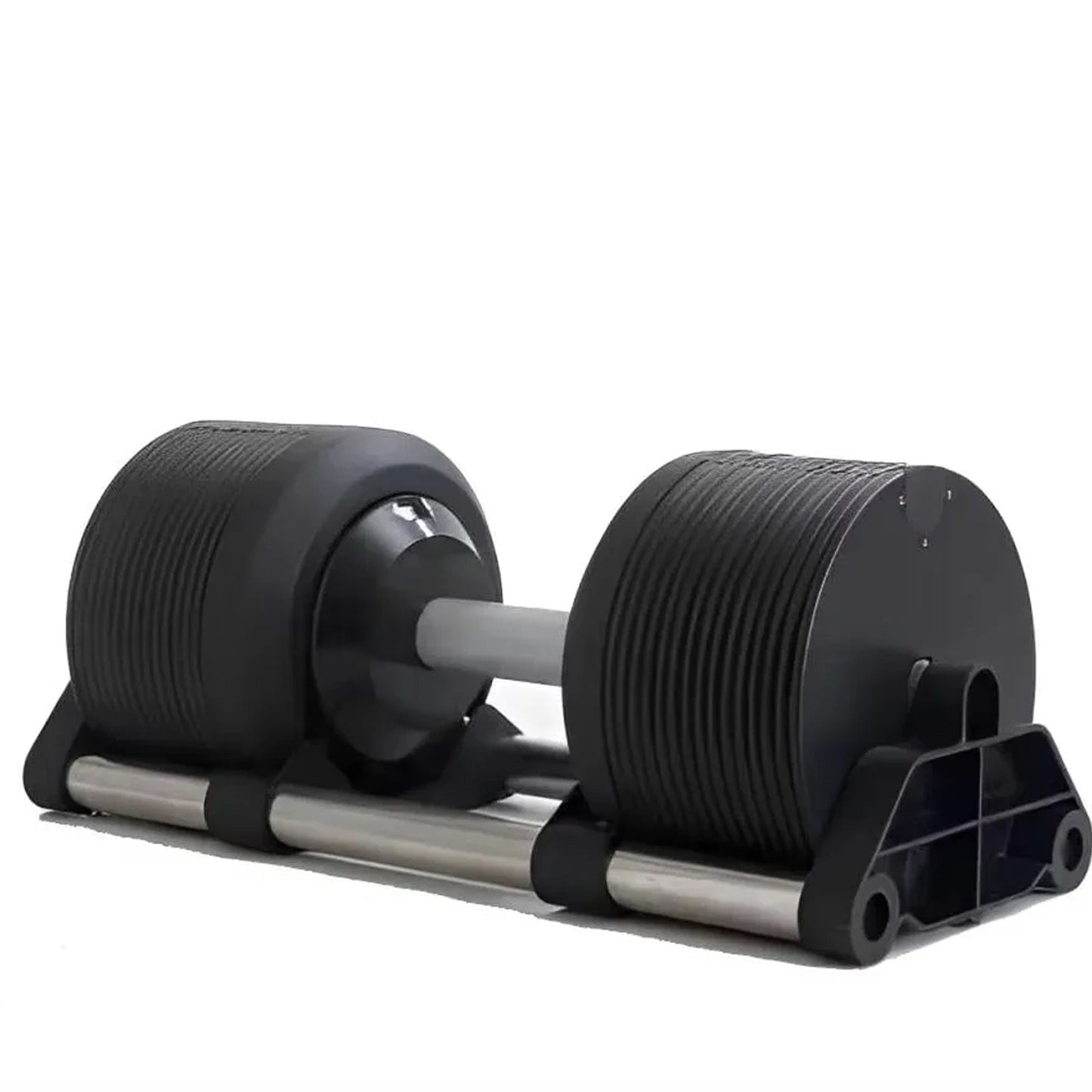 Smooth Dial Adjustable Round Dumbbells – Steel Build, Anti‑Slip Handle, 24–45 kg Free Weights for Home Gym Strength Training in Compact Spaces