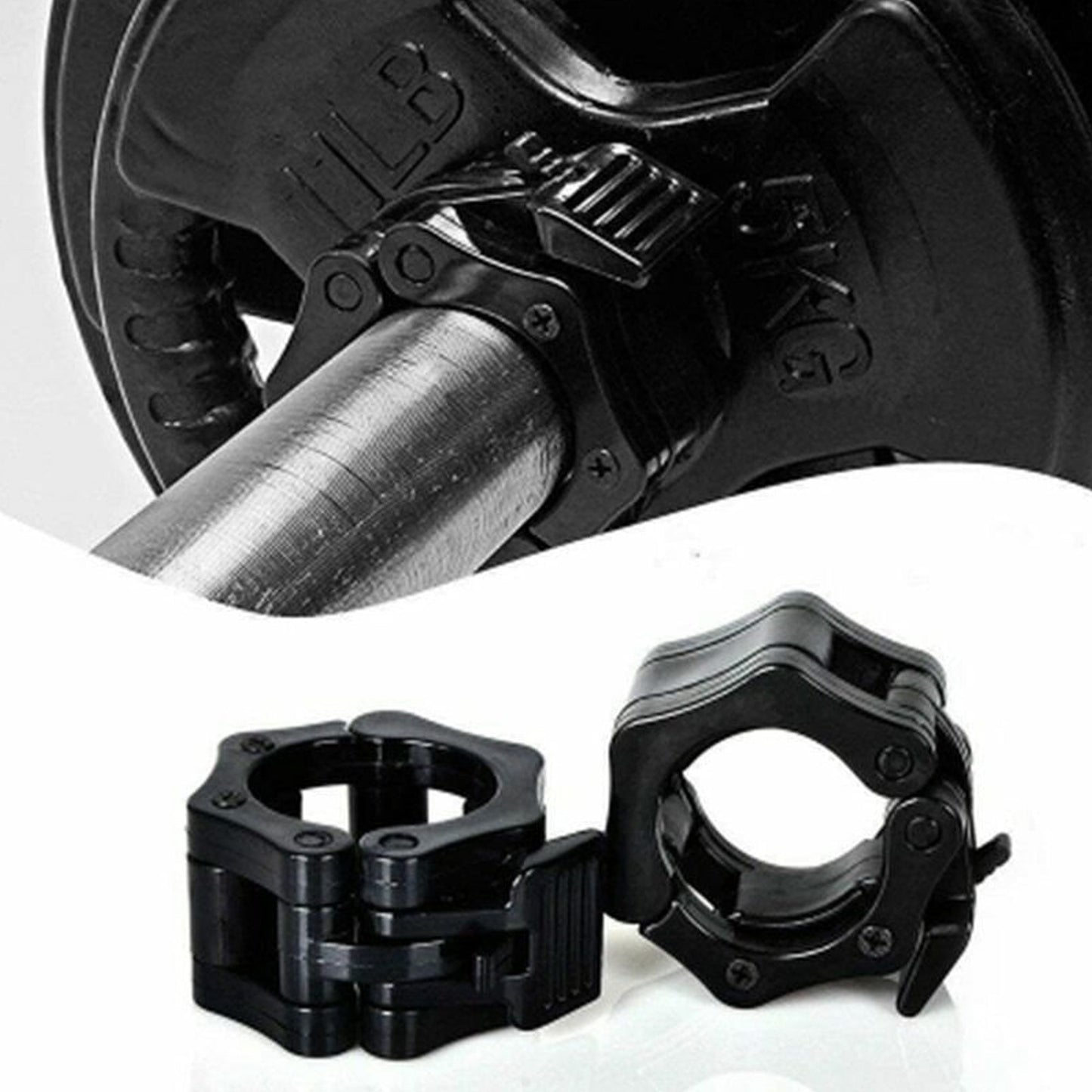 2" Olympic Barbell Collars – Quick-Lock Clips (Pair) for Secure, Heavy-Duty Grip on 50mm Bars | Fast Release Clamps for Weightlifting, CrossFit & Gym Training