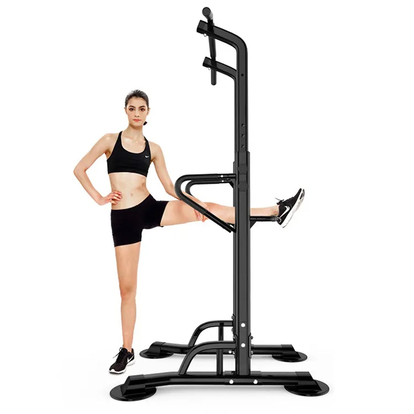 Transform Your Home Gym with This Adjustable Pull-Up & Dip Station | Multifunctional Power Tower, 180–212cm Height, 120kg Capacity, Steel Frame Design