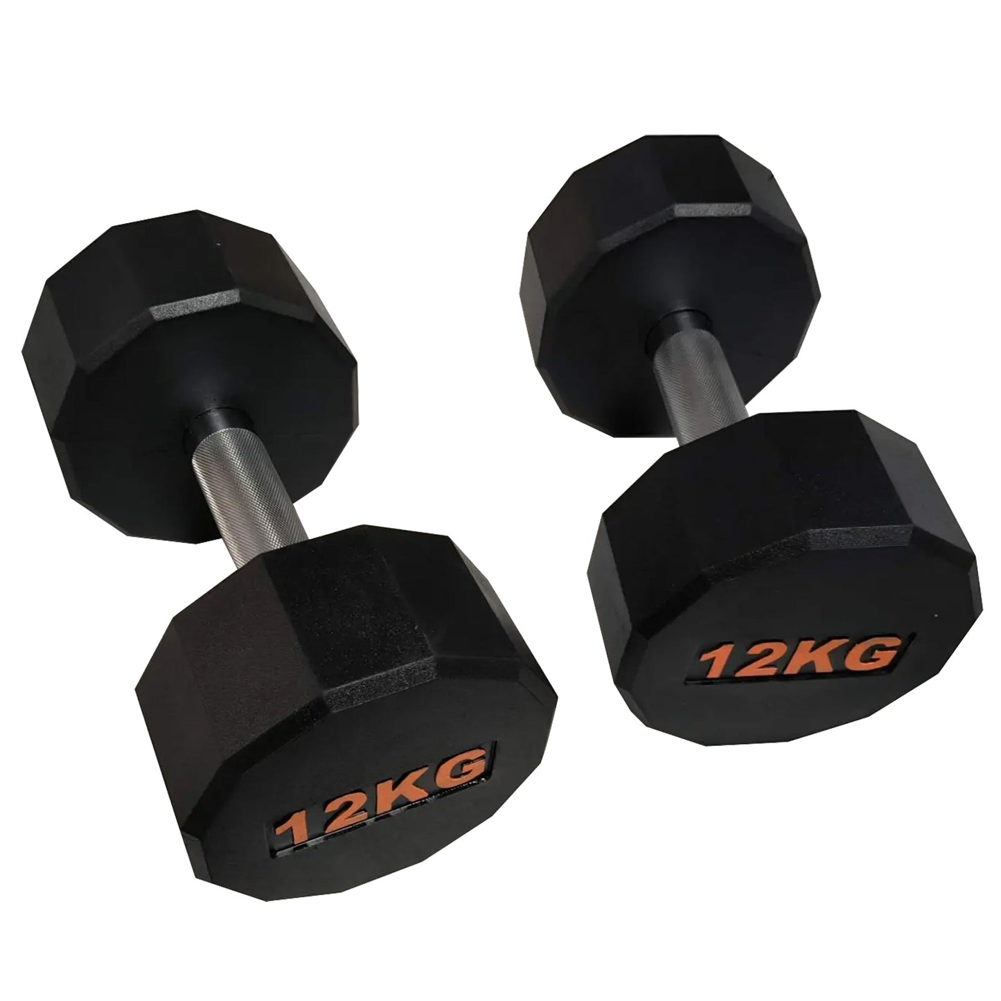 Anti-Roll Hex Dumbbells, Durable Rubber Finish & Knurled Handles – Strength & Conditioning Tools for Home Gym Fitness
