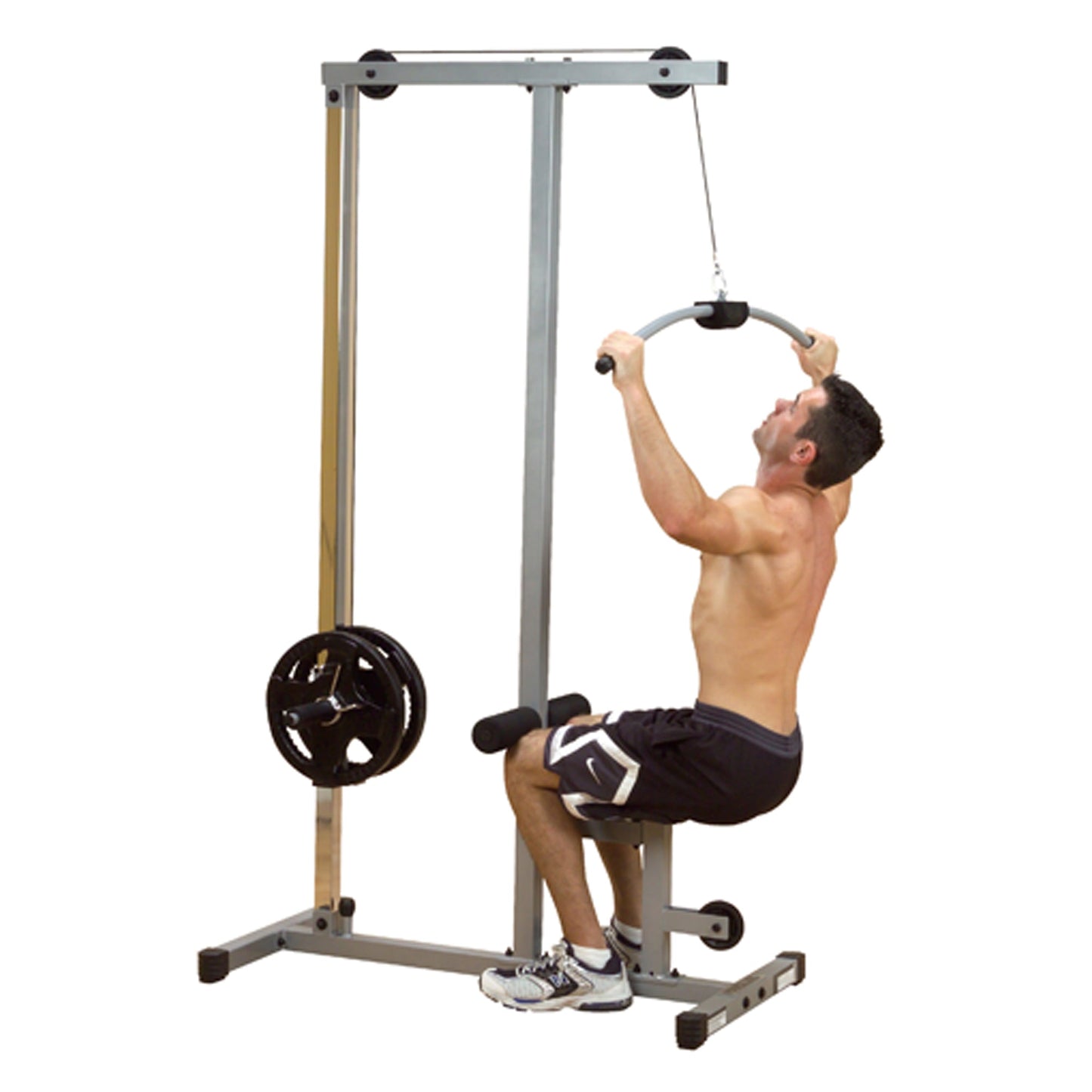 Upgrade Your Home Workouts with LAT Pulldown Machine – High & Low Pulley Cable Station, Adjustable Seat | 197x108x140cm | 100kg Capacity
