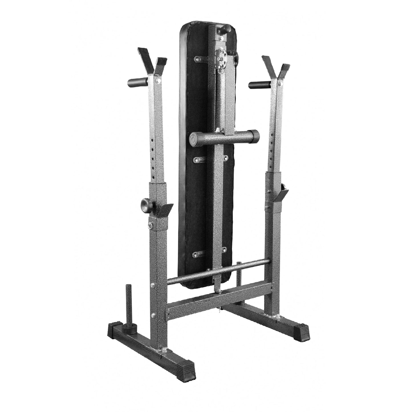 Foldable Adjustable Weight Bench with Dip Handles & Barbell Rack | Heavy-Duty Full-Body Strength Station for Press, Dips, Squats | Compact Home Gym Setup