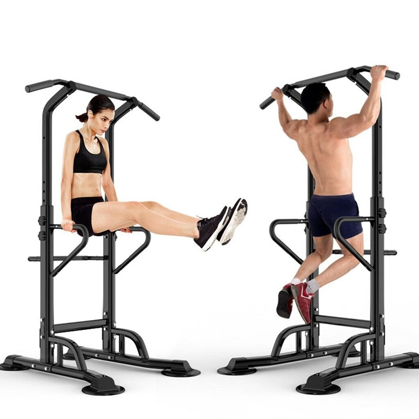 Transform Your Home Gym with This Adjustable Pull-Up & Dip Station | Multifunctional Power Tower, 180–212cm Height, 120kg Capacity, Steel Frame Design