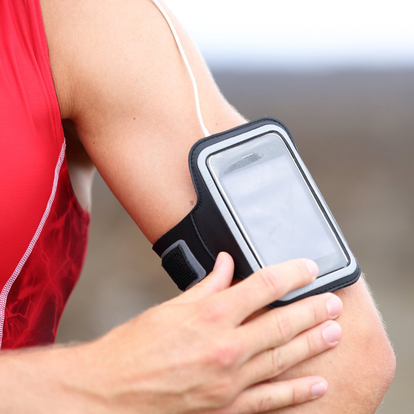 Waterproof Sports Armband for Phones up to 7.0” | Reflective Running Phone Holder with Adjustable Strap, Sweat-Resistant, Touchscreen Access & Elastic Fit