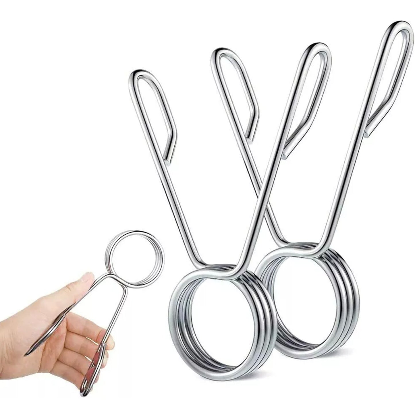 Heavy-Duty Olympic 2" Spring Collars (Pair) – Secure Chrome-Plated Barbell Clips for 50mm Olympic Bars | Easy Locking & Quick Transitions for Safe Lifting