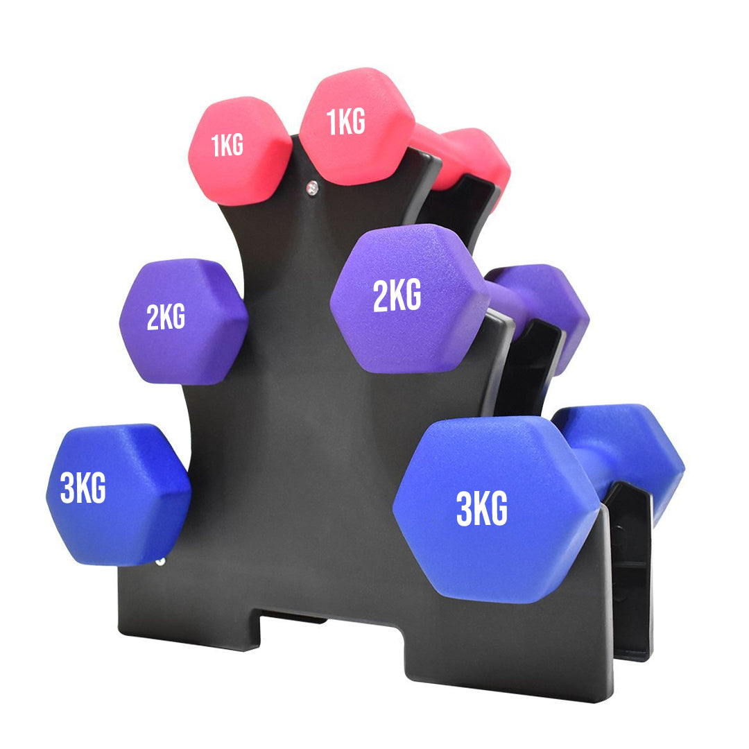 Upgrade Your Gym with Neoprene Dumbbell Tree Rack – 3 & 5 Tier Vertical Weights Stand | Compact Steel Holder for Home & Studio | Optional Dumbbell Set