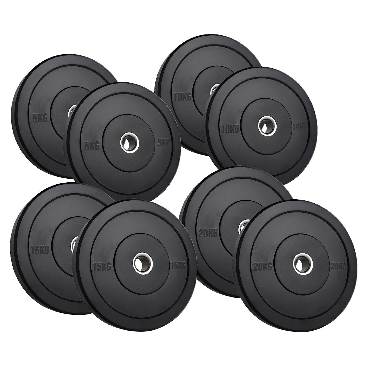 High-Performance Bumper Plates 5KG to 25KG for Olympic Lifting CrossFit and Strength Training Available in Singles Pairs or Sets Fits All 2 Inch Olympic Barbells