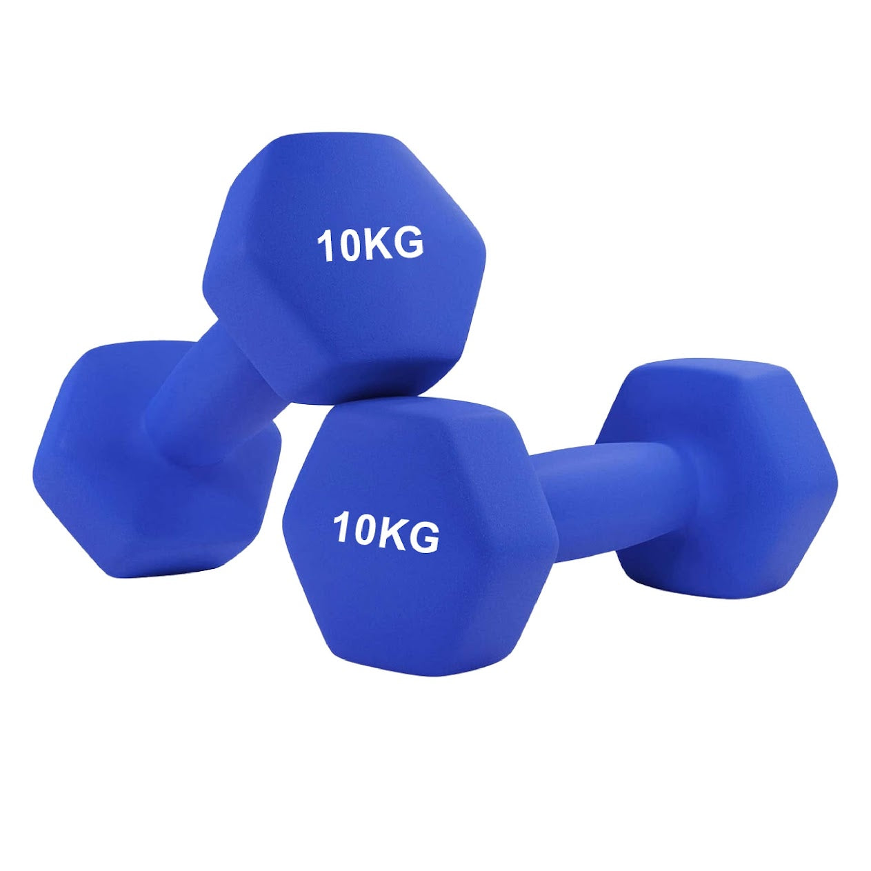 Hex Neoprene Dumbbells – Anti‑Roll, Non‑Slip Grip, Sold as Singles, Pairs, or Sets for Home Gym Strength Workouts