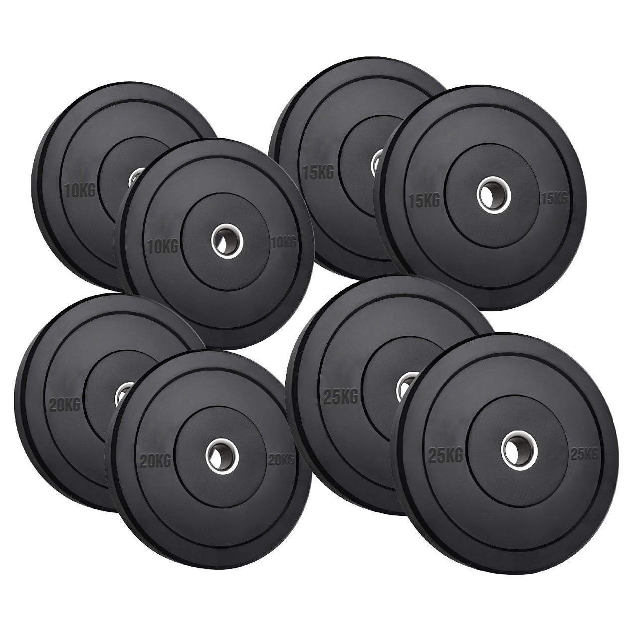 High-Performance Bumper Plates 5KG to 25KG for Olympic Lifting CrossFit and Strength Training Available in Singles Pairs or Sets Fits All 2 Inch Olympic Barbells
