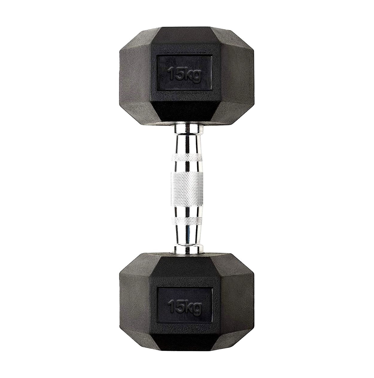 Hex Dumbbells 2.5kg–60kg – Pairs & Sets Available – Rubber Coated Anti Roll Weights with Chrome Handles – Full Dumbbell Range for Strength Training at Home or Studio