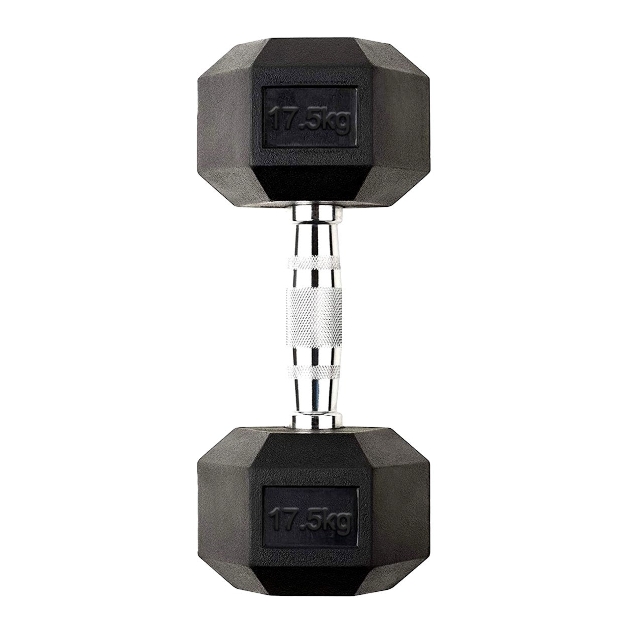 Hex Dumbbells 2.5kg–60kg – Pairs & Sets Available – Rubber Coated Anti Roll Weights with Chrome Handles – Full Dumbbell Range for Strength Training at Home or Studio