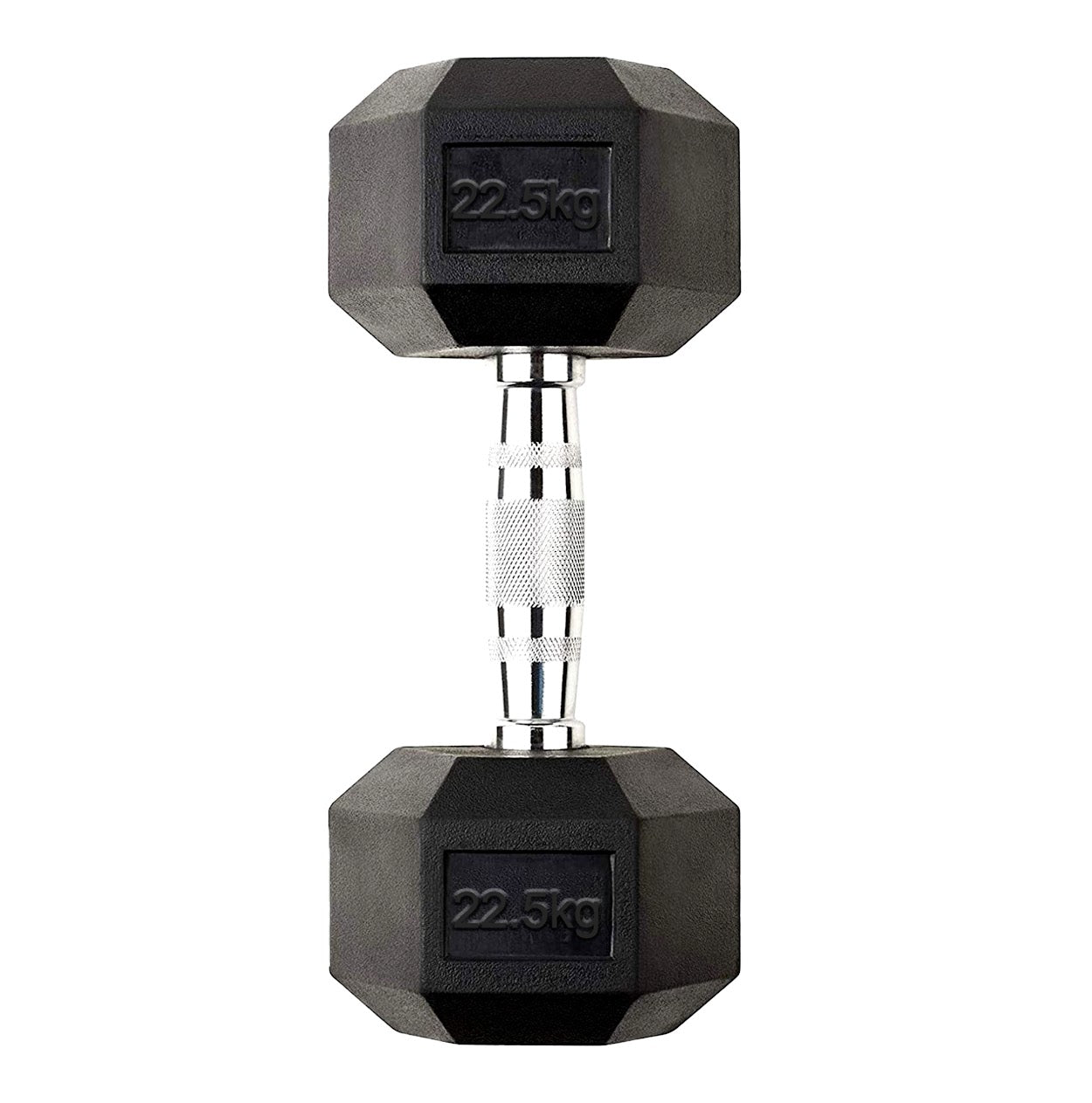 Hex Dumbbells 2.5kg–60kg – Pairs & Sets Available – Rubber Coated Anti Roll Weights with Chrome Handles – Full Dumbbell Range for Strength Training at Home or Studio