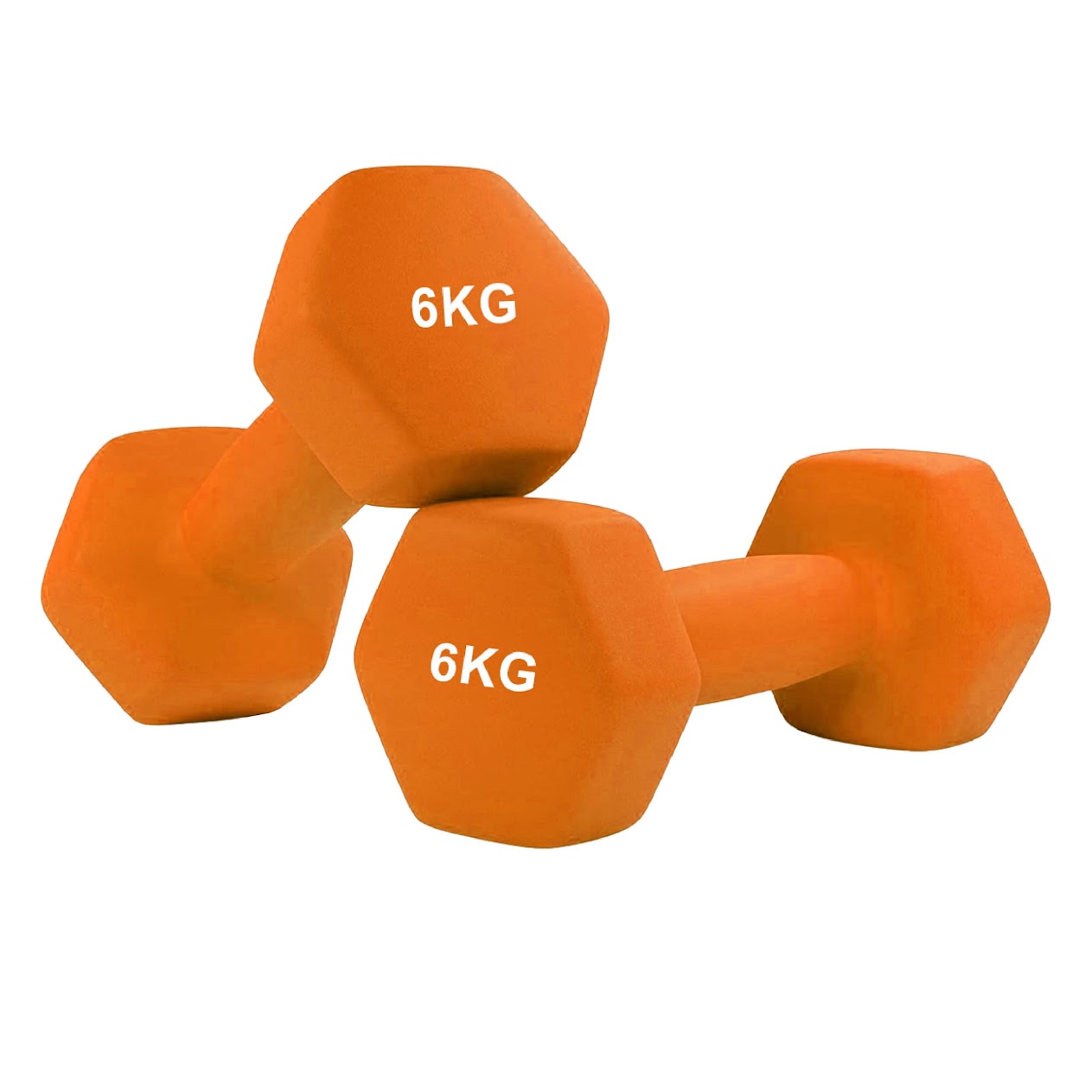 Hex Neoprene Dumbbells – Anti‑Roll, Non‑Slip Grip, Sold as Singles, Pairs, or Sets for Home Gym Strength Workouts