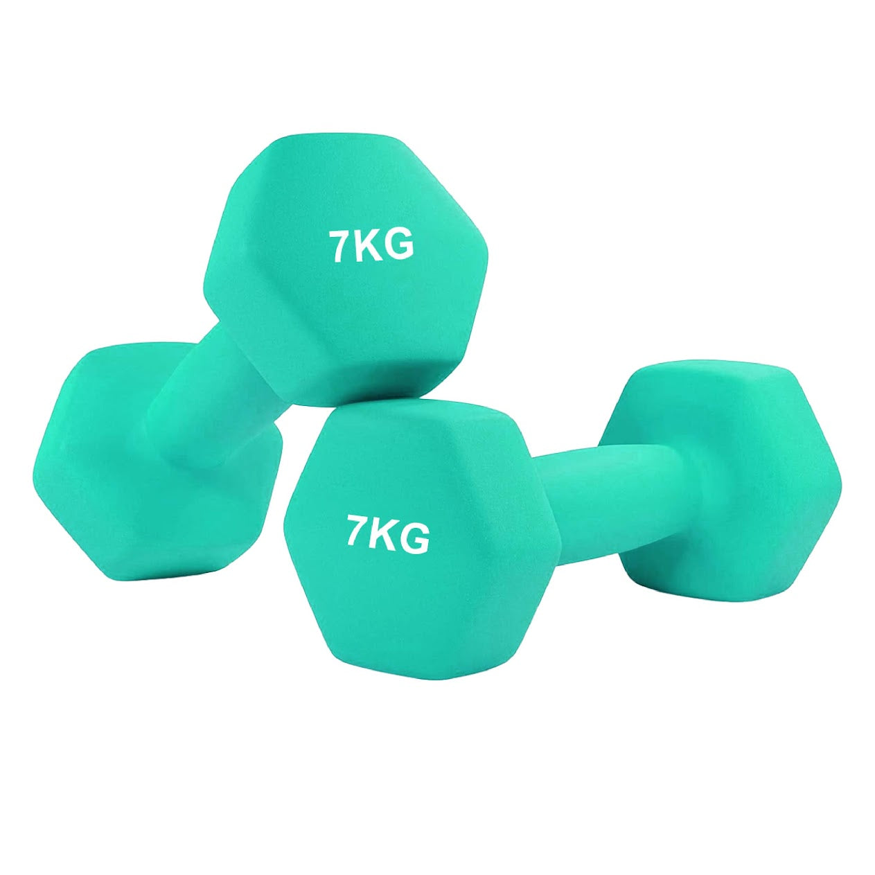 Hex Neoprene Dumbbells – Anti‑Roll, Non‑Slip Grip, Sold as Singles, Pairs, or Sets for Home Gym Strength Workouts