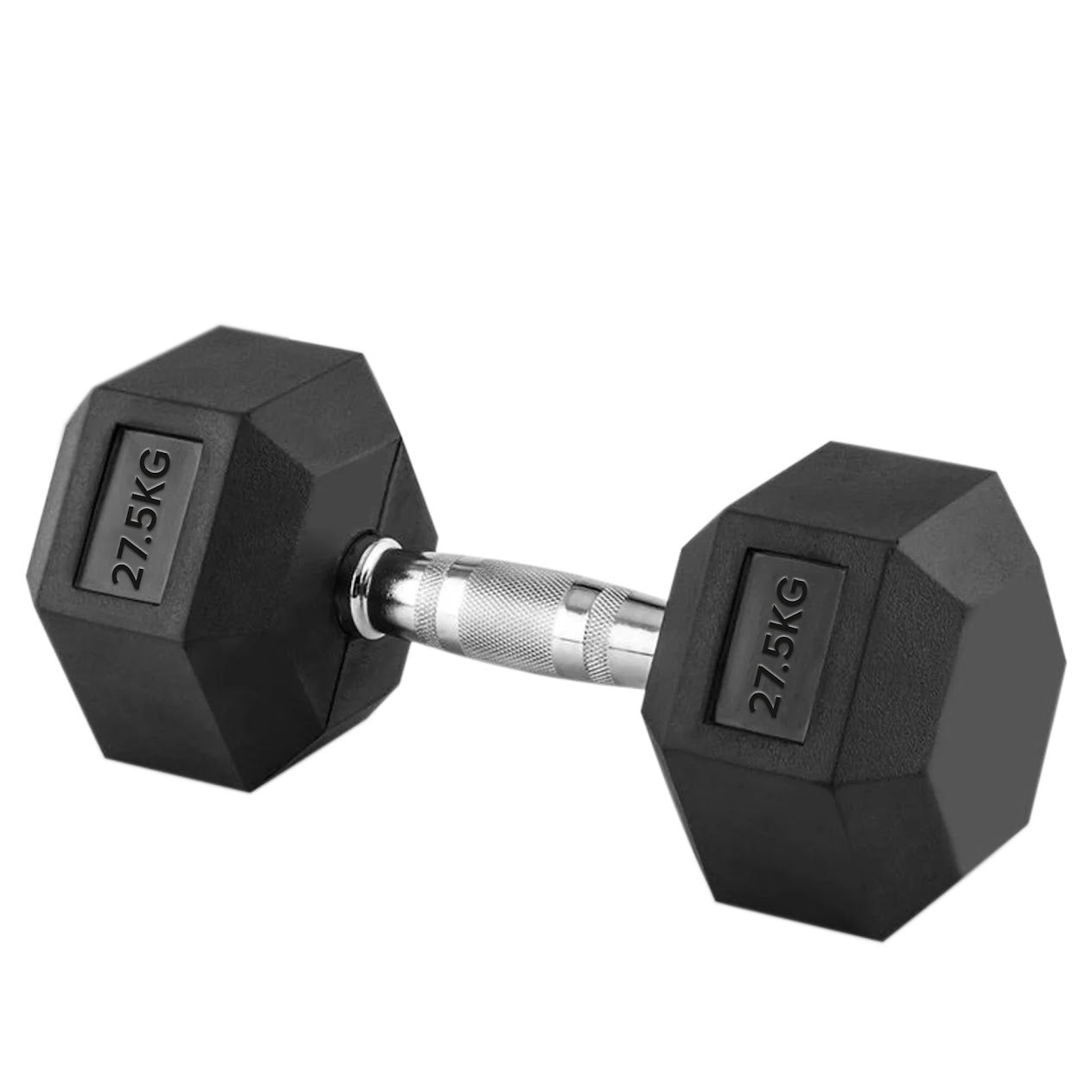Hex Dumbbells 2.5kg–60kg – Pairs & Sets Available – Rubber Coated Anti Roll Weights with Chrome Handles – Full Dumbbell Range for Strength Training at Home or Studio