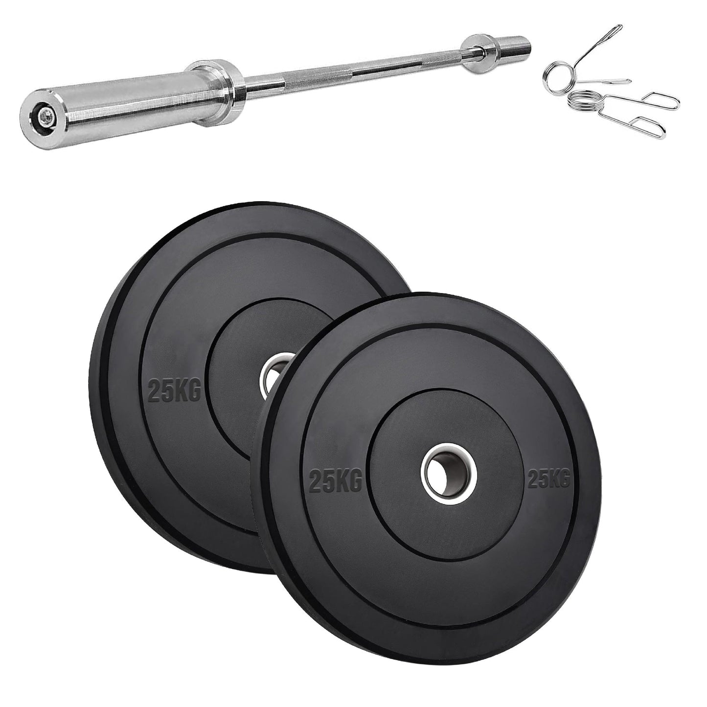 High-Performance Bumper Plates 5KG to 25KG for Olympic Lifting CrossFit and Strength Training Available in Singles Pairs or Sets Fits All 2 Inch Olympic Barbells