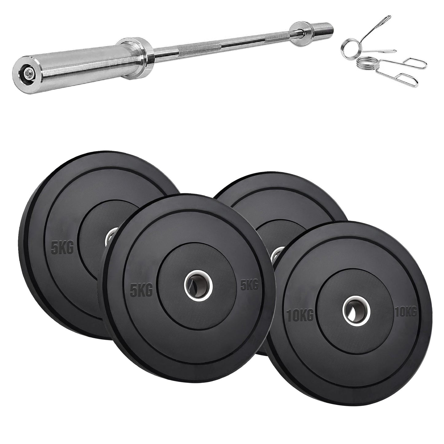 High-Performance Bumper Plates 5KG to 25KG for Olympic Lifting CrossFit and Strength Training Available in Singles Pairs or Sets Fits All 2 Inch Olympic Barbells