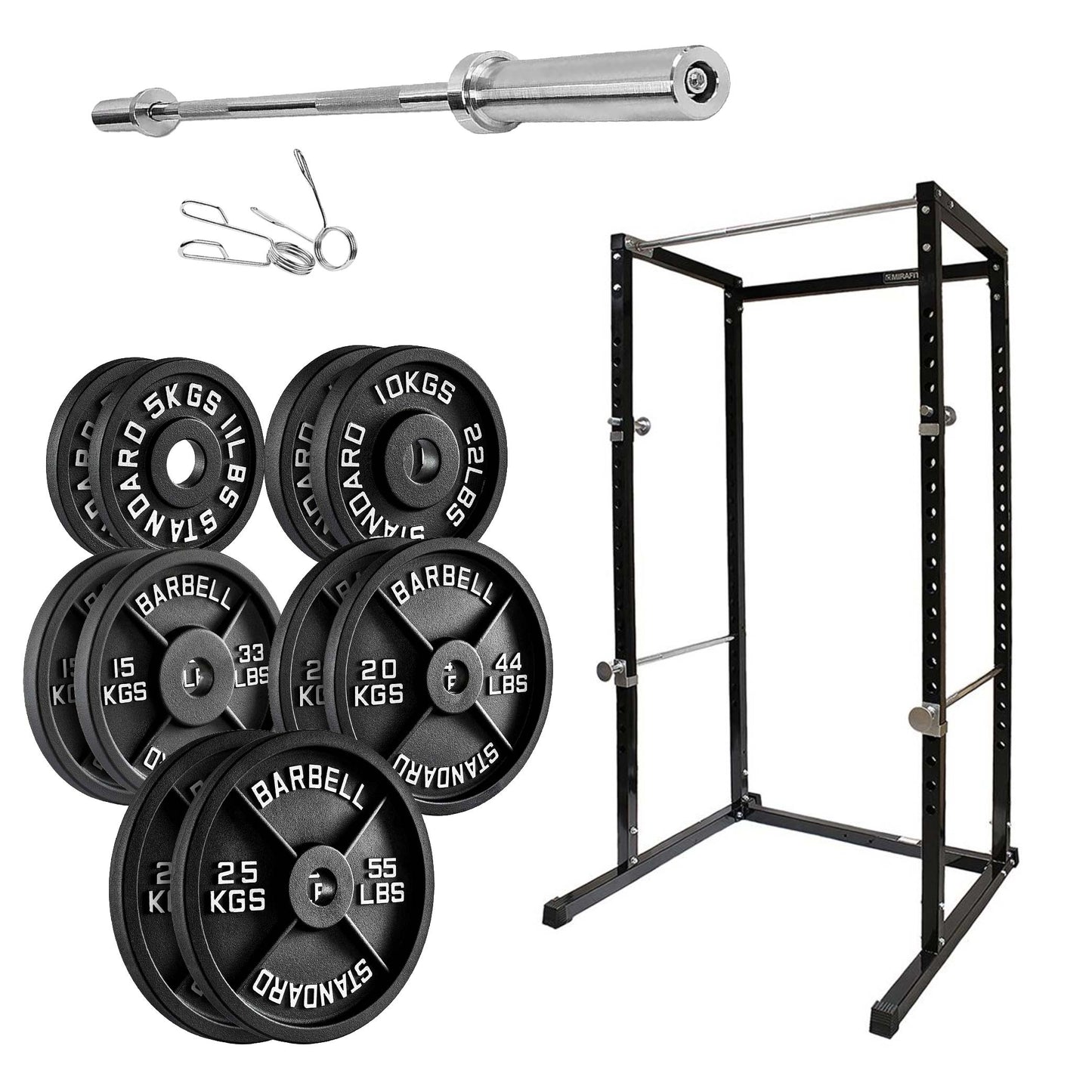 G100 Heavy Duty Power Rack with Pull Up Bar Adjustable Squat Cage for Full Body Strength Workouts Expandable Commercial Grade Home Gym Equipment