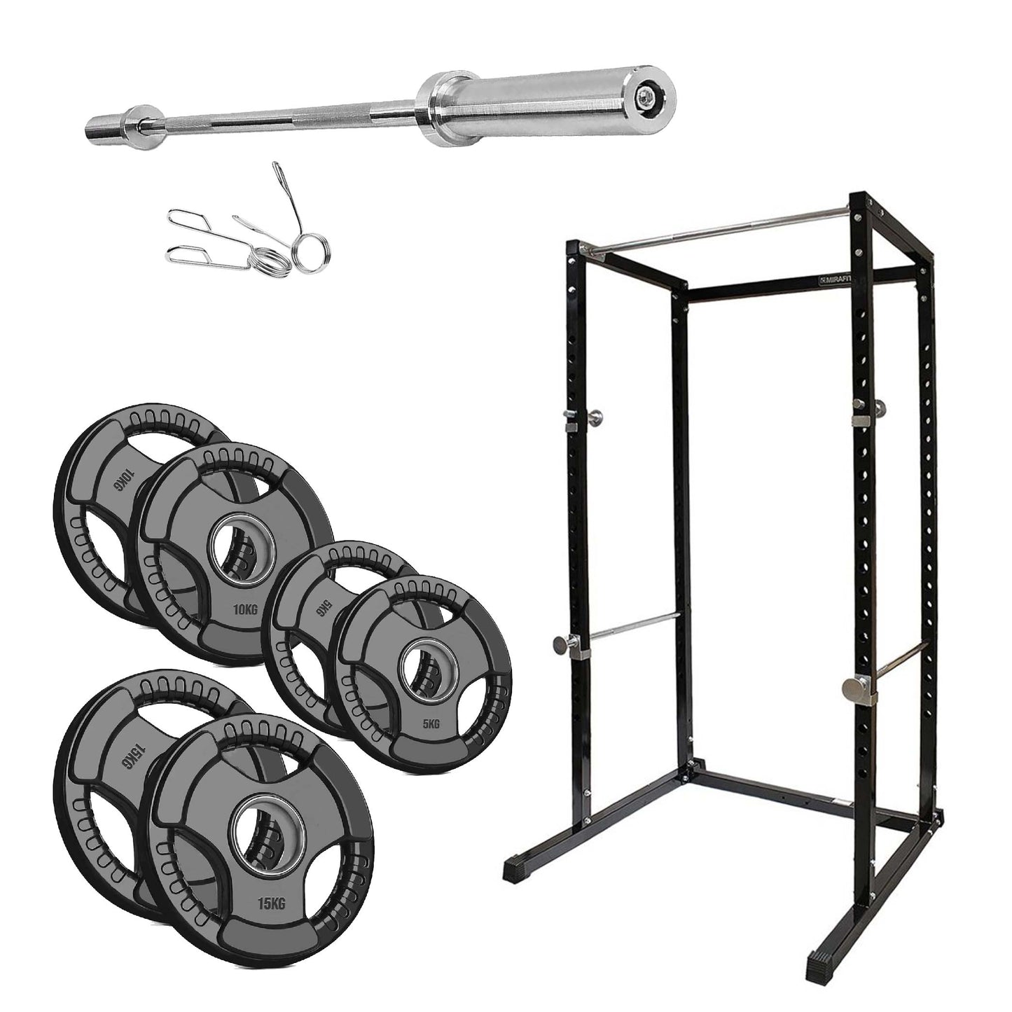 G100 Heavy Duty Power Rack with Pull Up Bar Adjustable Squat Cage for Full Body Strength Workouts Expandable Commercial Grade Home Gym Equipment