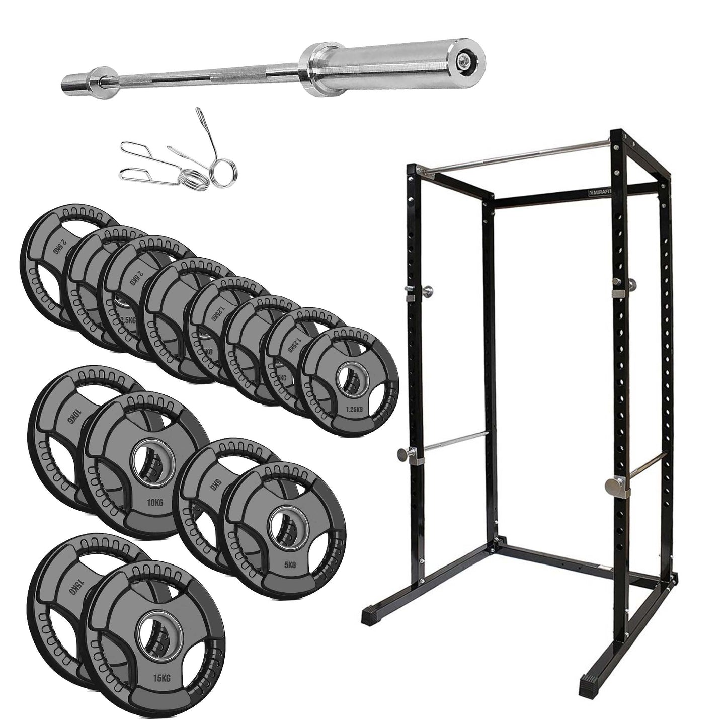 G100 Heavy Duty Power Rack with Pull Up Bar Adjustable Squat Cage for Full Body Strength Workouts Expandable Commercial Grade Home Gym Equipment