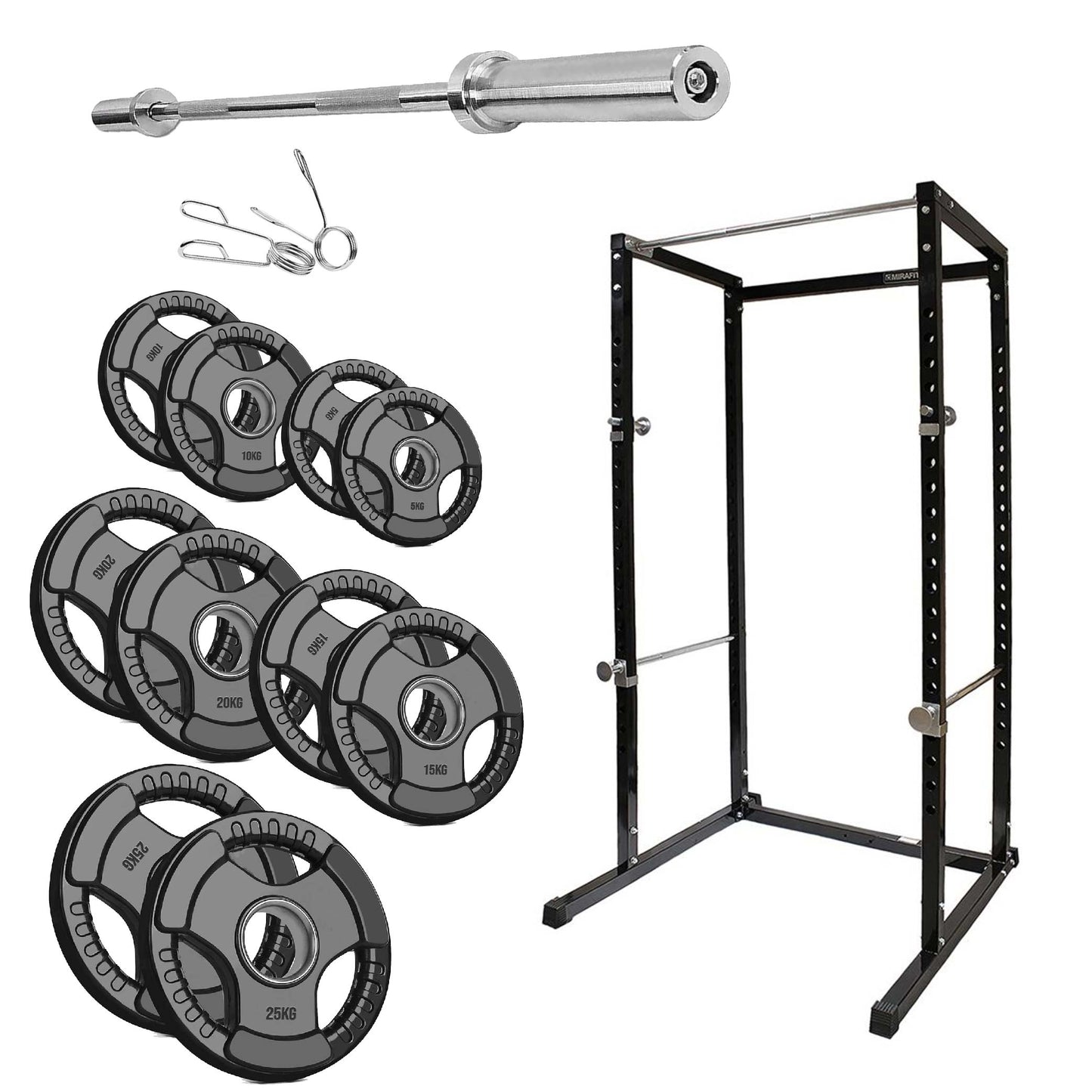 G100 Heavy Duty Power Rack with Pull Up Bar Adjustable Squat Cage for Full Body Strength Workouts Expandable Commercial Grade Home Gym Equipment