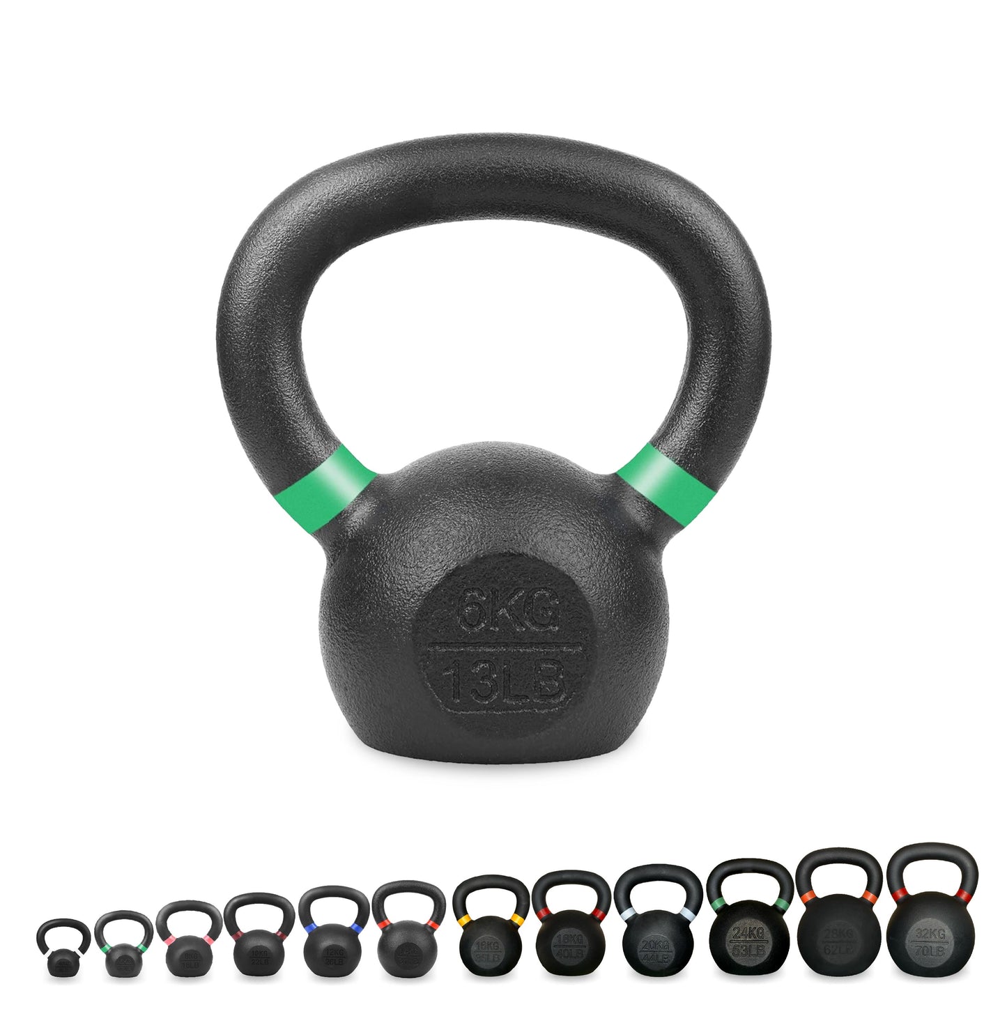 Premium Cast Iron Kettlebells – Solid Build, Smooth Grip & Rust-Proof Finish | Full-Body Training Tool for Strength, Power & Endurance | All Sizes & Sets Available