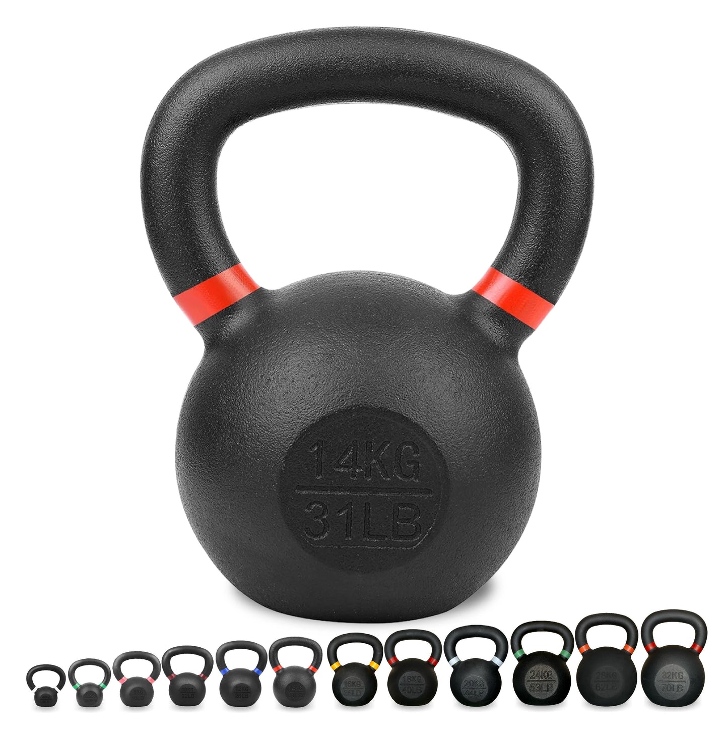Premium Cast Iron Kettlebells – Solid Build, Smooth Grip & Rust-Proof Finish | Full-Body Training Tool for Strength, Power & Endurance | All Sizes & Sets Available