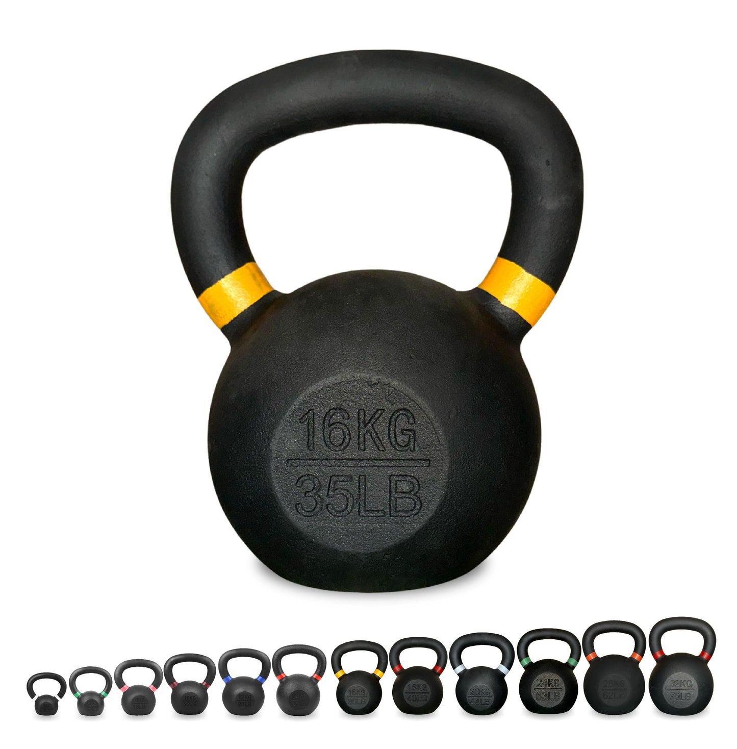 Premium Cast Iron Kettlebells – Solid Build, Smooth Grip & Rust-Proof Finish | Full-Body Training Tool for Strength, Power & Endurance | All Sizes & Sets Available