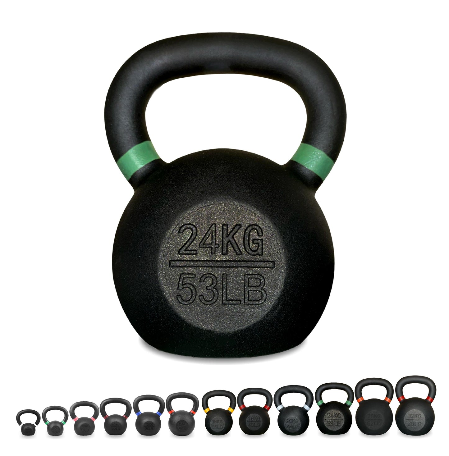 Premium Cast Iron Kettlebells – Solid Build, Smooth Grip & Rust-Proof Finish | Full-Body Training Tool for Strength, Power & Endurance | All Sizes & Sets Available