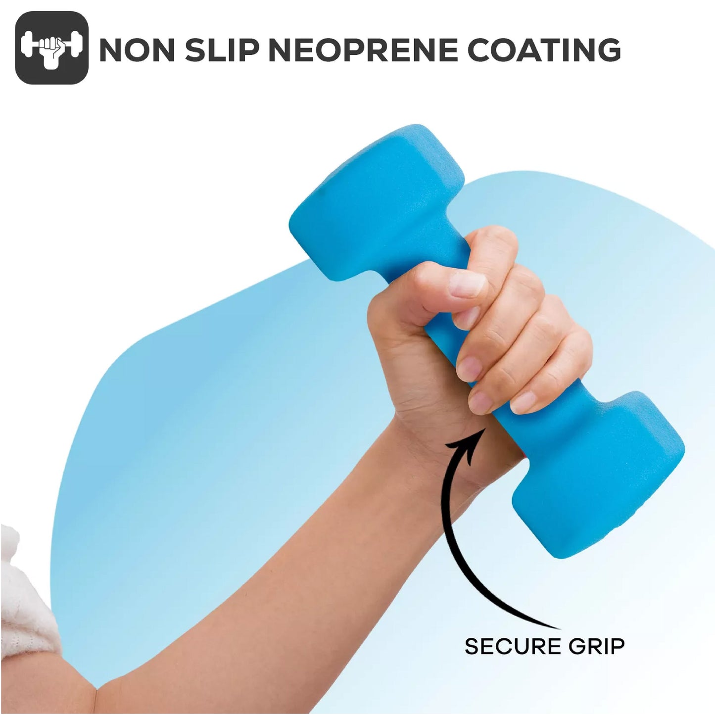 Hex Neoprene Dumbbells – Anti‑Roll, Non‑Slip Grip, Sold as Singles, Pairs, or Sets for Home Gym Strength Workouts