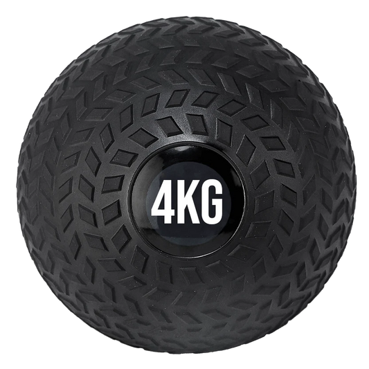 Black 4KG weight ball on a white background
