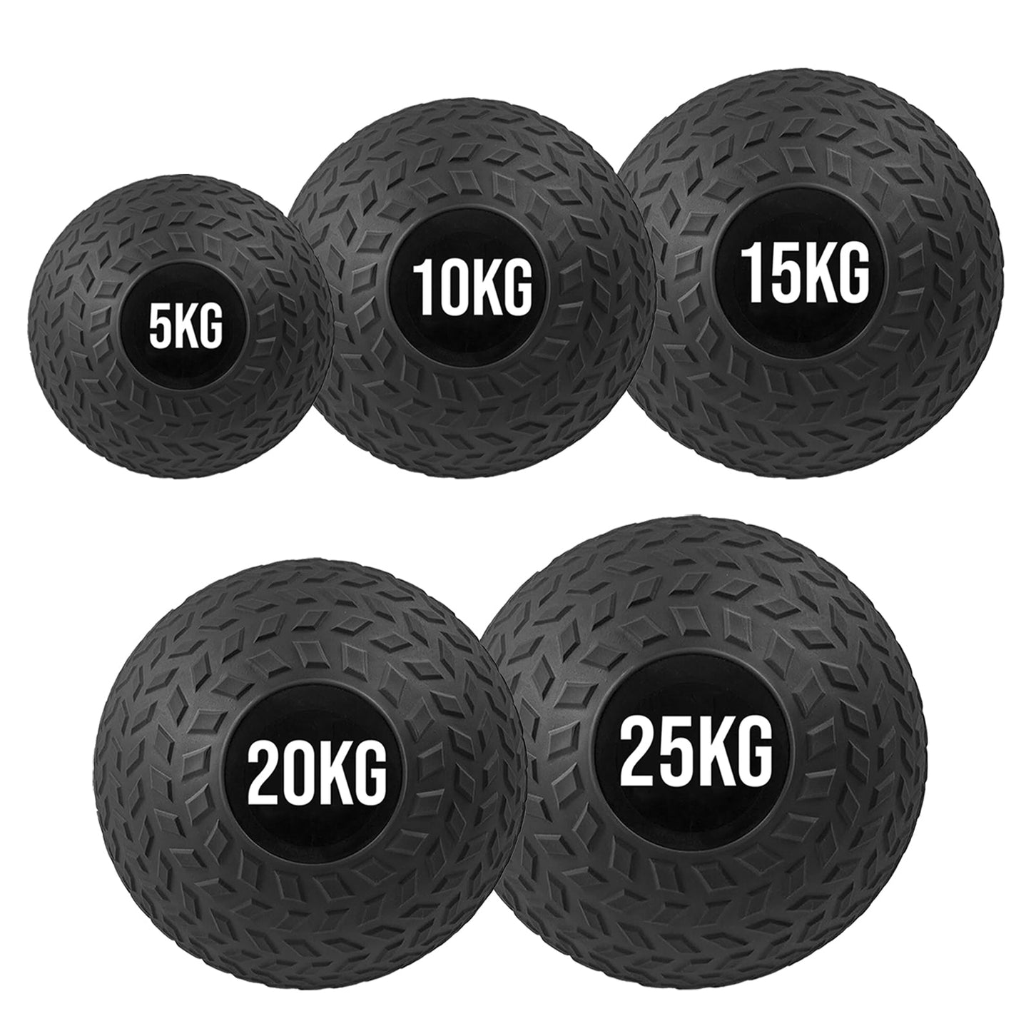 High-Impact Slam Balls 3KG–25KG – Treaded No-Bounce Rubber Power Balls for Strength, Core & Conditioning Workouts – Ideal for HIIT, CrossFit, Home & Gym Use