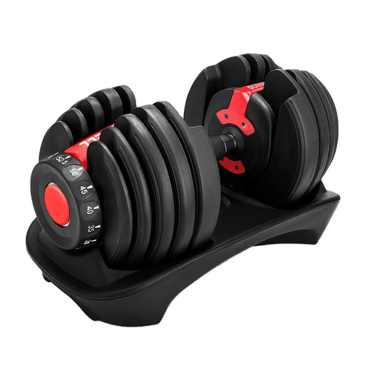 Smart Dial Adjustable Dumbbell 40kg, 17-in-1 Weight Settings, Heavy-Duty Strength Training for Home Gym, Space-Saving Design, Optional Bench & Rack, Men & Women Fitness