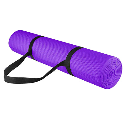 Extra Thick 15mm NBR Foam Yoga Mat with Anti-Slip Grip – Large Eco-Friendly Workout Mat for Yoga, Pilates, HIIT & Gym | Free Carry Strap | Men & Women