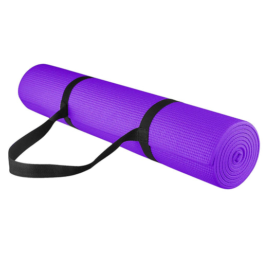 Extra Thick 15mm NBR Foam Yoga Mat with Anti-Slip Grip – Large Eco-Friendly Workout Mat for Yoga, Pilates, HIIT & Gym | Free Carry Strap | Men & Women