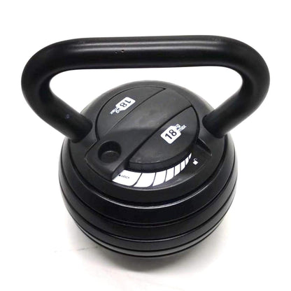 18kg Multi-Weight Adjustable Kettlebell – Compact Set (3.4kg to 18kg) with Quick-Lock for Home Workouts, Full-Body Strength & Endurance Training